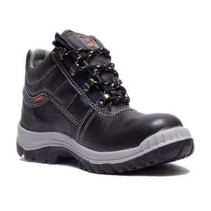 Hillson ISI Marked Double Density Buff Leather Mirage Safety Shoes - Steel Toe (Black)