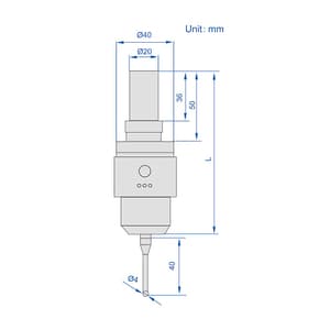 Insize 115.5 mm Trigger-Type 3D Probe (Audible & Visual Alarm), 9410