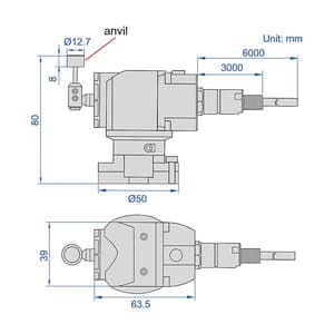 Insize 12.7 mm Zero Setter with Cable (Five-Side), 9412