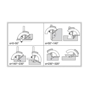 Insize 320° Protractor Without Positioning Block, 2374-320