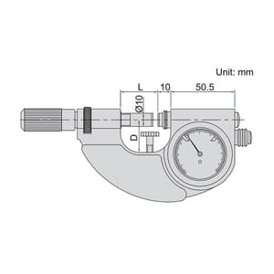 Insize 0 - 25 mm IP54 Waterproof Dial Snap Gauge (Economic Type), 3334-25