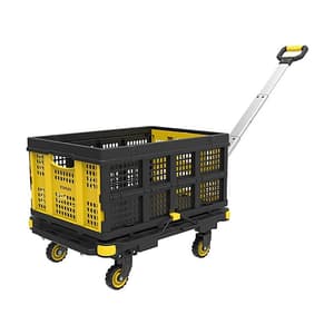 Stanley 137 Kg Load Capacity Utility Platform Dolly with Folding Utility Basket (Combi Pack), SXWT-PC532B-SP