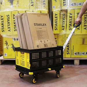 Stanley 137 Kg Load Capacity Utility Platform Dolly with Folding Utility Basket (Combi Pack), SXWT-PC532B-SP