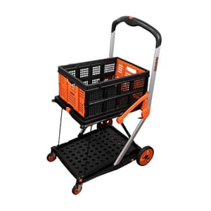 Black+Decker 60 Kg Load Capacity Platform Trolley with Basket, BXWT-H204