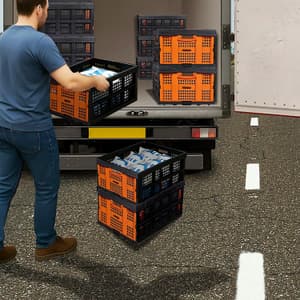 Black+Decker 25kg Load Capacity Folding Utility Basket, BXWT-H205-SP