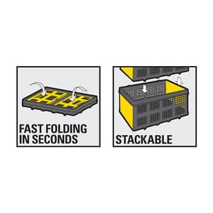 Stanley 25kg Load Capacity Folding Utility Basket (OPAQUE), SXWT-FB533-SP