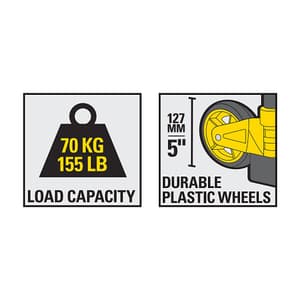 Stanley 70 Kg Load Capacity Light Weight Folding Hand Truck, SXWT-FT500-SP