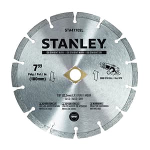 Stanley 7 inch / 180 mm Segmented Diamond Cutting Blade For Concrete & Masonary, STA47702L-IN
