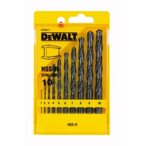 Dewalt 10 Pcs HSS Metal Drill Bit Set, DT5911