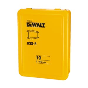 Dewalt 1mm-10mm HSS-R DIN Jobber Drill Bit Set (Pack of 19), DT5913