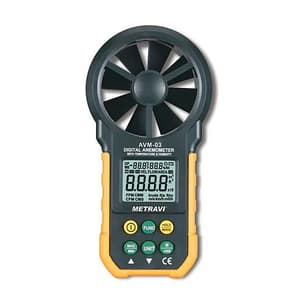 Metravi 4 Digits / 40m/Sec Digital Thermo Anemometer With Dew point & Humidity (PC Interface), AVM-03