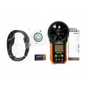 Metravi 4 Digits / 40m/Sec Digital Thermo Anemometer With Dew point & Humidity (PC Interface), AVM-03
