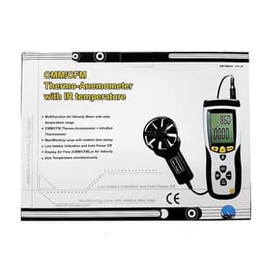 Metravi 30m/Sec Digital Thermo Anemometer With Built In Infra-Red Thermometer, AVM-08