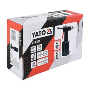 Yato 2.4 - 5.0 mm Pneumatic Riveter, YT-36171