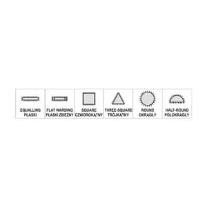Yato 3 x 65 x 140 mm Needle File Set (Pack Of 6 Pcs), YT-6160