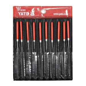 Yato 3 x 65 x 140 mm Needle File Set (Pack Of 10 Pcs), YT-6163