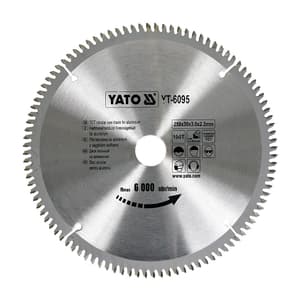 Yato 10 inch / 250 mm TCT Circular Saw Blade For Aluminium (100 Teeth), YT-6095