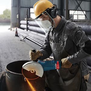 Bosch 230mm / 9 inch 2400W Professional Heavy Duty Large Angle Grinder (Cyclon Tech), GWS 24-230 JZ