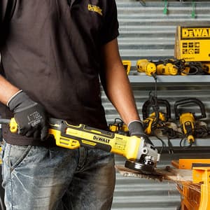 Dewalt 1700W / 125mm Heavy Duty Brushless Variable Speed Medium Angle Grinder-Perform & Protect Shield, DWE4377-QS