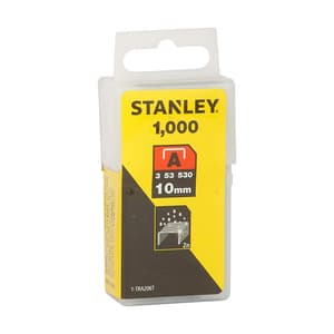 Stanley 10 mm 3/8 Inch Light Duty Staples A-Type (Pack of 1000 Pcs), 1-TRA206T