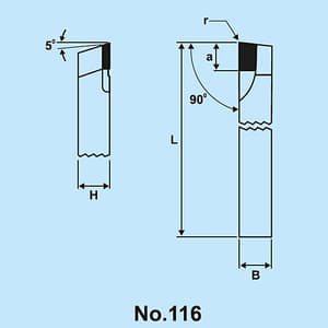 Zenstar 200 mm Length / (116) Bar Turning Tool (Left Hand), 116-4025