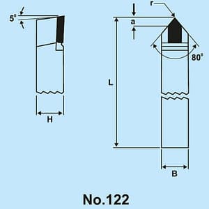 Zenstar 90 mm Length / 122 Pointed Turning Tool (Neutral), 122-1010