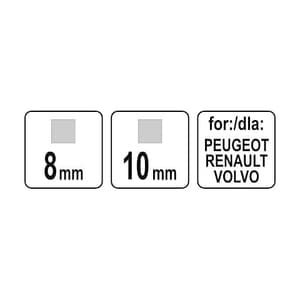 Yato 8 - 10 mm Square Oil Drain Plug Wrench, YT-05995
