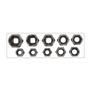 Yato 10 Pcs / 3/8 Inch Sq. Drive Broken Screw Extractor Twist Socket Set, YT-06031
