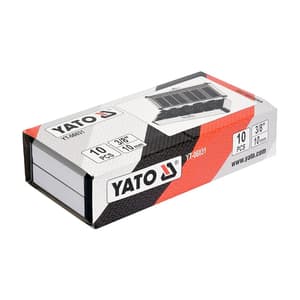 Yato 10 Pcs / 3/8 Inch Sq. Drive Broken Screw Extractor Twist Socket Set, YT-06031