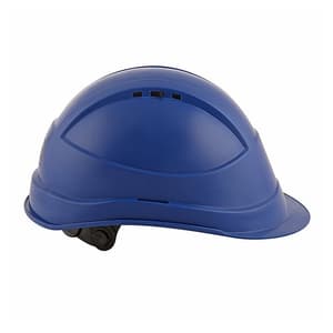 Black+Decker Industrial Safety Helmet With Plastic Suspension & Ratchet Type Adjustment With Chin Strap (Blue), BXHP0221IN