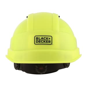 Black+Decker Industrial Safety Helmet With Plastic Suspension & Ratchet Type Adjustment With Chin Strap (Green), BXHP0221IN