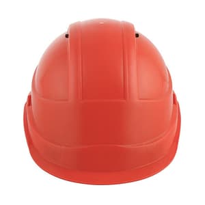 Black+Decker Industrial Safety Helmet With Plastic Suspension & Ratchet Type Adjustment With Chin Strap (Red), BXHP0221IN