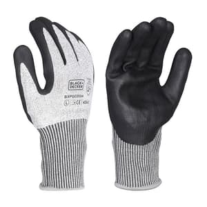 Black+Decker Grey Supported Hand Gloves, BXPG0355IN