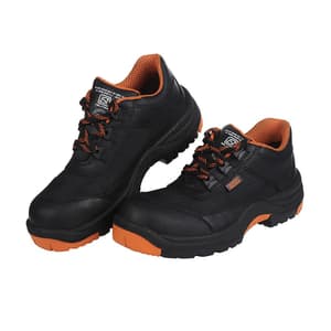 Black+Decker Lace Up Leather Heavy Duty Safety Shoe - Composite Toe (Black), BXWB0161IN
