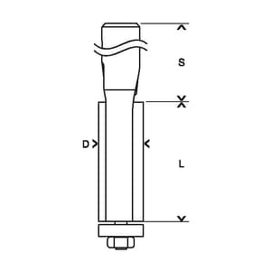 Bosch 8.00 mm Wood Laminate Trim Bit (Chamfer Bit), 2 608 628 348