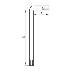 Yato T6 Long Length Torx Tamperproof Keys, YT-58180