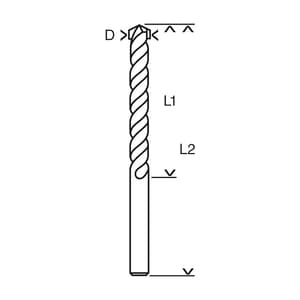 Bosch 3.00 x 60 mm CYL - 1 Masonry Drill Bit (Pack of 10 Pcs), 2 608 590 200