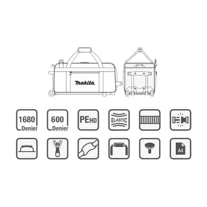 Makita 680 mm Length Ultimate Heavyweight Tool Bag with Trolley, E-12712