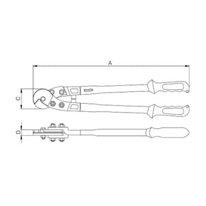 Taparia 600 mm Wire Rope Cutter, WRC 24