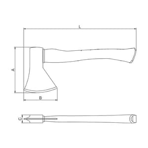 Taparia 1000 Gms Steel Axe With Fiberglass Handle, FHSA 1000