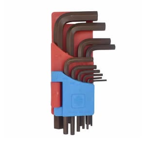 Taparia 10 Pcs (1/16 - 3/8 inch) Brown Finish Allen Key Set in Hanger Packing, AKHI-10