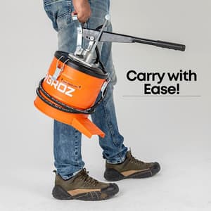 Groz 6 Kg Hand Operated Bucket Grease Pump With Variable Handle Setting (Without Wheel), VGP/6A
