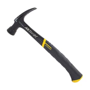 Stanley 453 Gms / 16 Oz Fatmax Xtreme Anti-Vibe Smooth Nailing Rip Claw Hammer, 51-163
