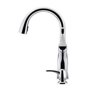 Kohler Mazz 2-Hole Kitchen Faucet With 15-1/2" Pulldown Spout & Soap Dispenser In Polished Chrome Finish, K-72511IN-SD-CP