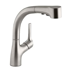 Kohler Elate Pulldown Kitchen Sink Faucet In Vibrant Stainless Steel Finish, K-13963T-C4-VS