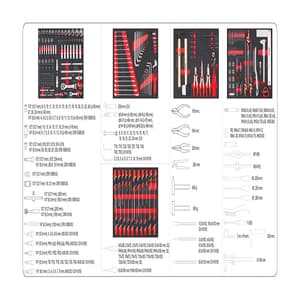 Yato 7 Drawers Roller Cabinet with Tools (211 Pcs), YT-55290