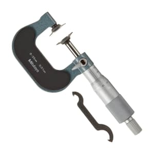 Mitutoyo 0 - 25 mm Disk Micrometer with Carbide Tips, 123-113