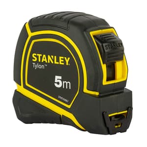 Stanley 5Mtr x 19mm Width Tylon Measurement Tape in Rugged Rubber Case, STHT43067-12