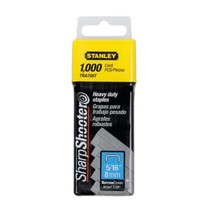 Stanley 10 mm 3/8 Inch Heavy Duty Staples G-Type (Pack of 1000 Pcs), 1-TRA706T