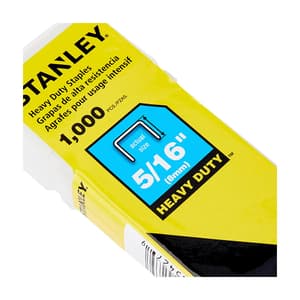 Stanley 10 mm 3/8 Inch Heavy Duty Staples G-Type (Pack of 1000 Pcs), 1-TRA706T